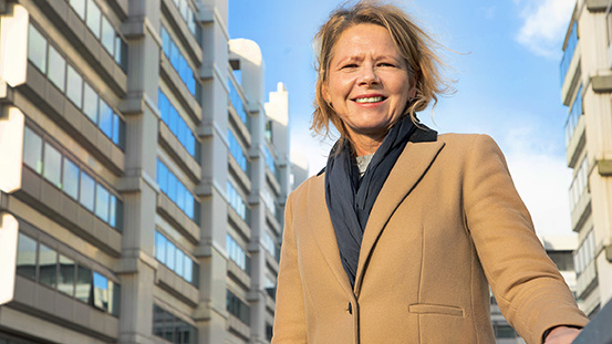 Wethouder Janneke Sparreboom in het Lelycentre